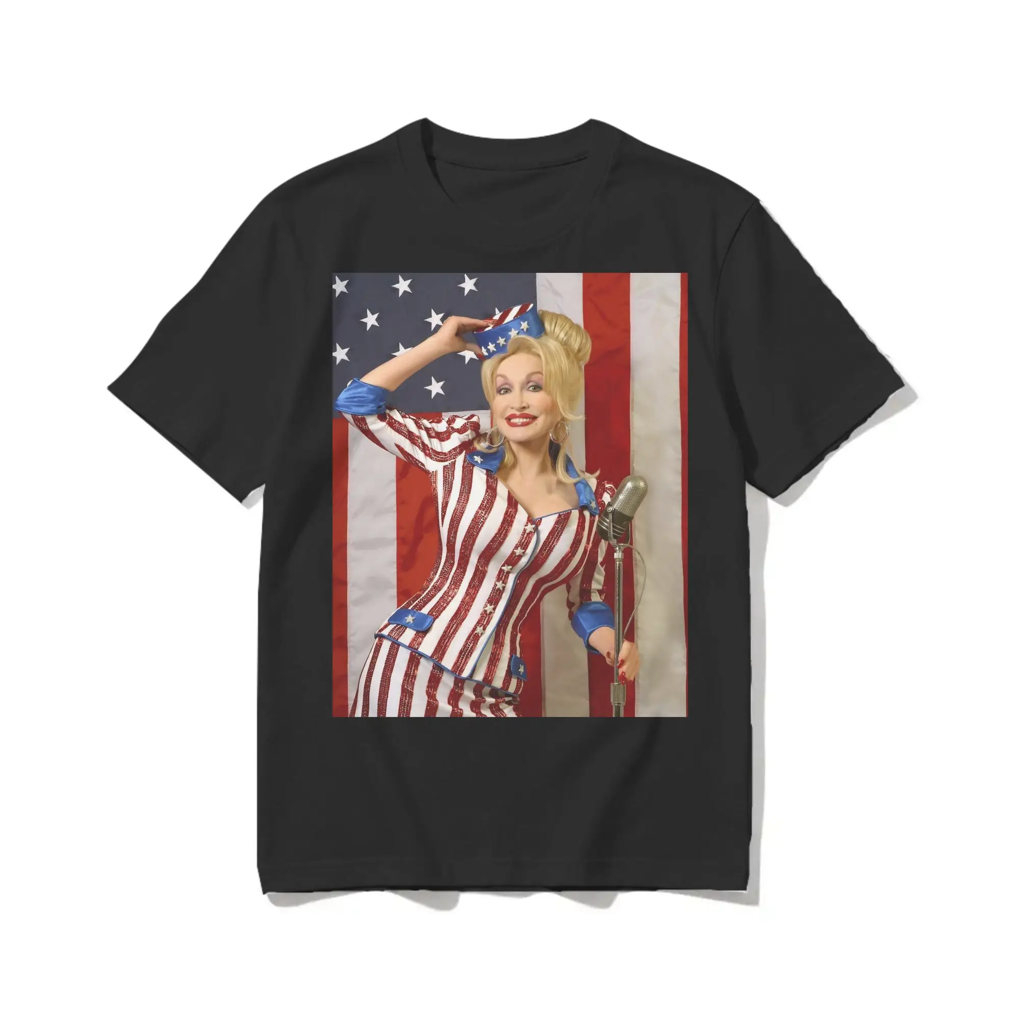 Men Women T-Shirts America Singer Novelty Cotton Tees Short Sleeve Dolly Parton T Shirt O Neck Tops Gift Idea