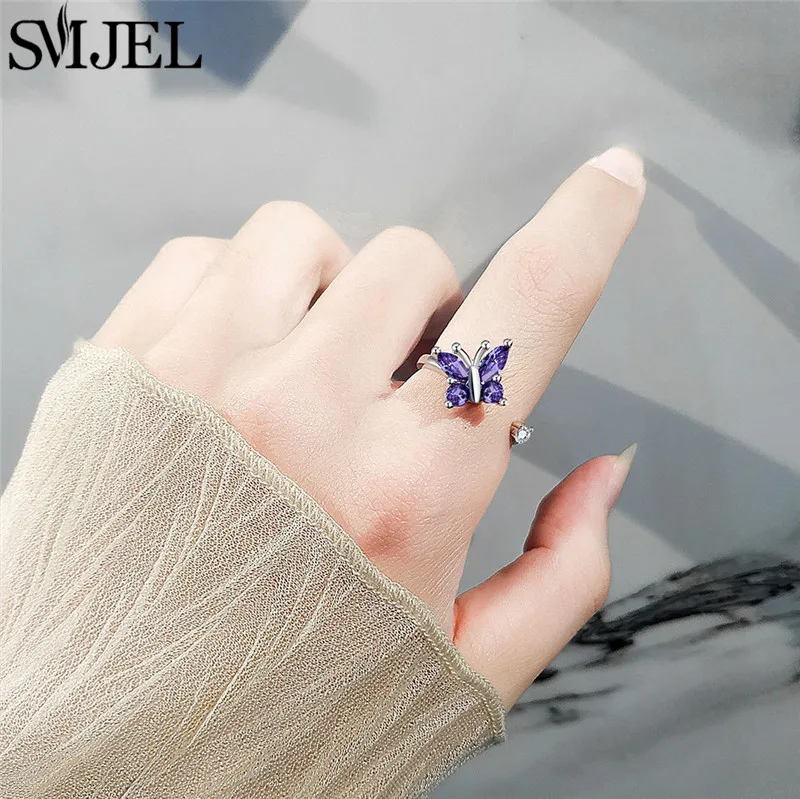 Fashion Anxiety Spinner Rings for Women Men Beetle Flower Butterfly Fidgets Ring 2024 Rotate Freely Anti Stress Wedding Jewelry