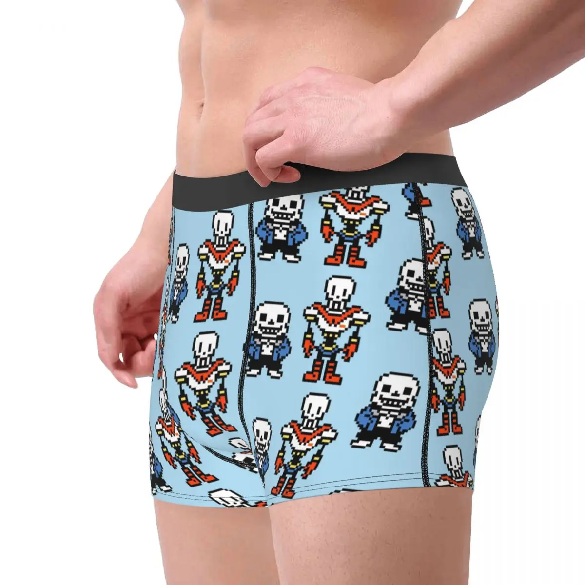 Hombre Undertale Sans y Papyrus ropa interior juego Humor Boxer calzoncillos cortos bragas Homme calzoncillos transpirables S-XXL