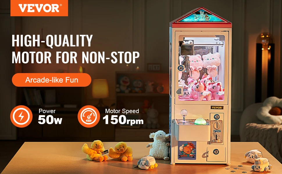 SucceBuy Claw Machine 0-3” Jaw Diameter 0-5” Jaw lifting Crane Prize Grabber Commercial Arcade Game Toys For Kids Boys &Girls