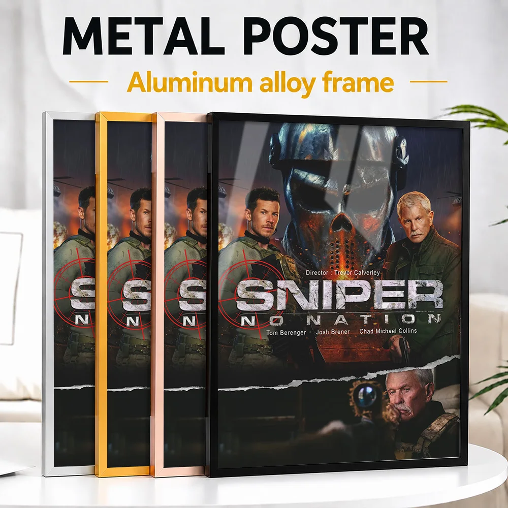 Sniper: Nation Movie Metal Poster With Aluminum Alloy Frame Personalized Screen Tribute Wall Art Ideal For Entertainment Lounge