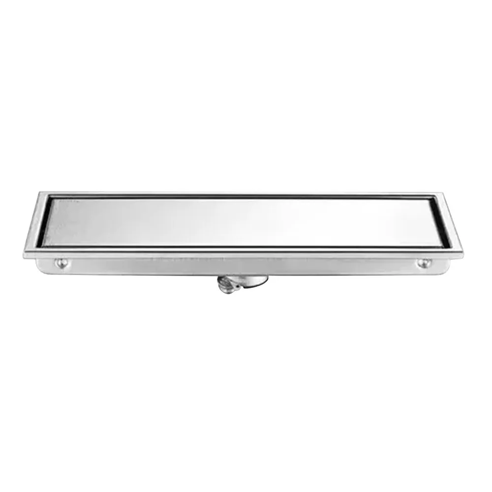 Rectangular Linear Floor Drain SUS304 Stainless Steel Hidden Shower Drain Double Layer Filter Anti Clogging Shower Floor Drain