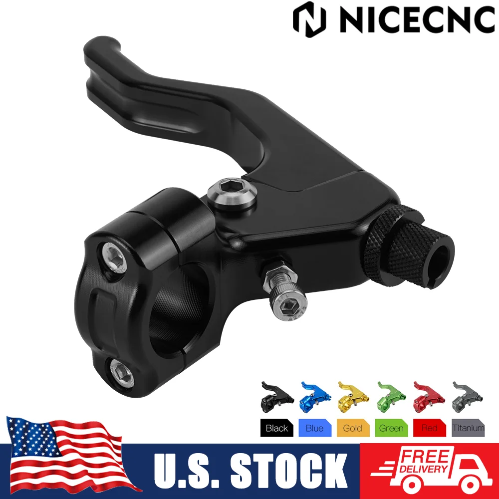 NICECNC For Yamaha YZ YZF WRF TTR Kawasaki KLX Honda CRF Suzuki RMZ Motorcycle Handlebar Short Stunt Clutch Lever Perch Assembly