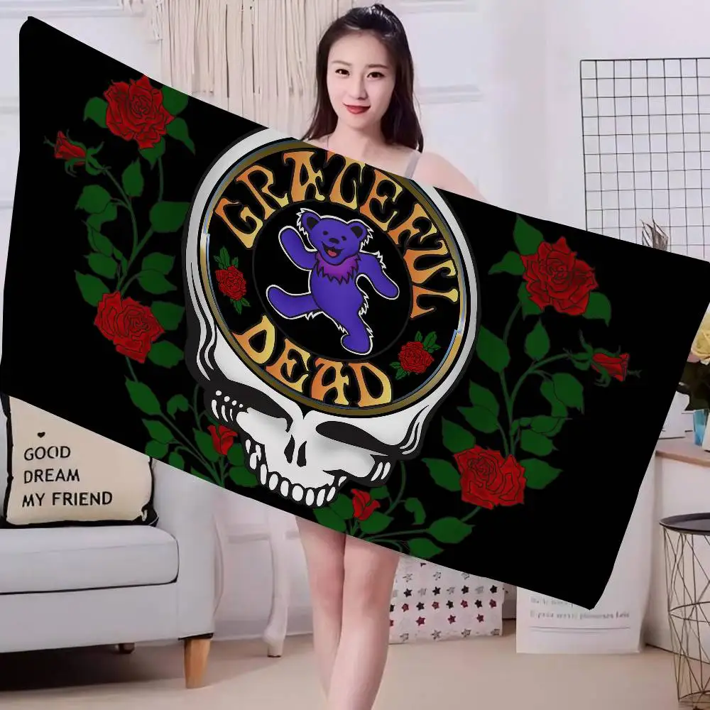 G-Grateful D-Dead Microfiber Printed Beach Towel Mountain Climbing Yoga Beach Swimming Running Absorbent Soft Towel