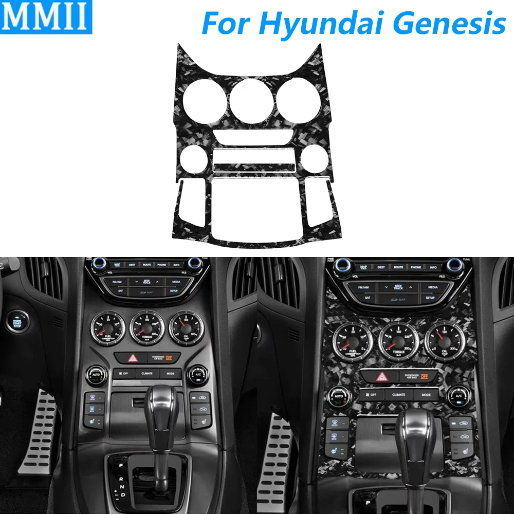 

Для Hyundai Genesis Coupe 2013-2016 кованое углеродное волокно центральный кондиционер крышка панели управления переменным током автомобильные аксессуары наклейка