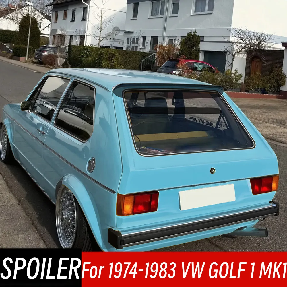 

For VW Volkswagen GOLF1 MK1 1974-1983 Rear Trunk Lid Lip Roof Spoiler Wings Car Black Carbon Exterior Tuning Accessories Part