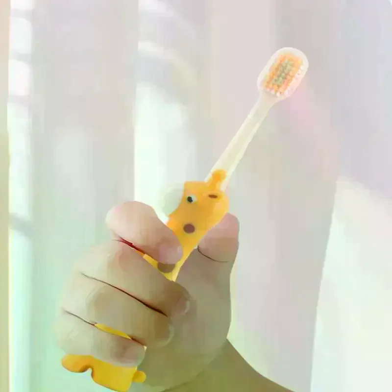 /ACR/2 Pcs Soft Bristles Kids Toothbrushes Giraffe Shaped Child Cartoon Toothbrush For Kids 3-6-12