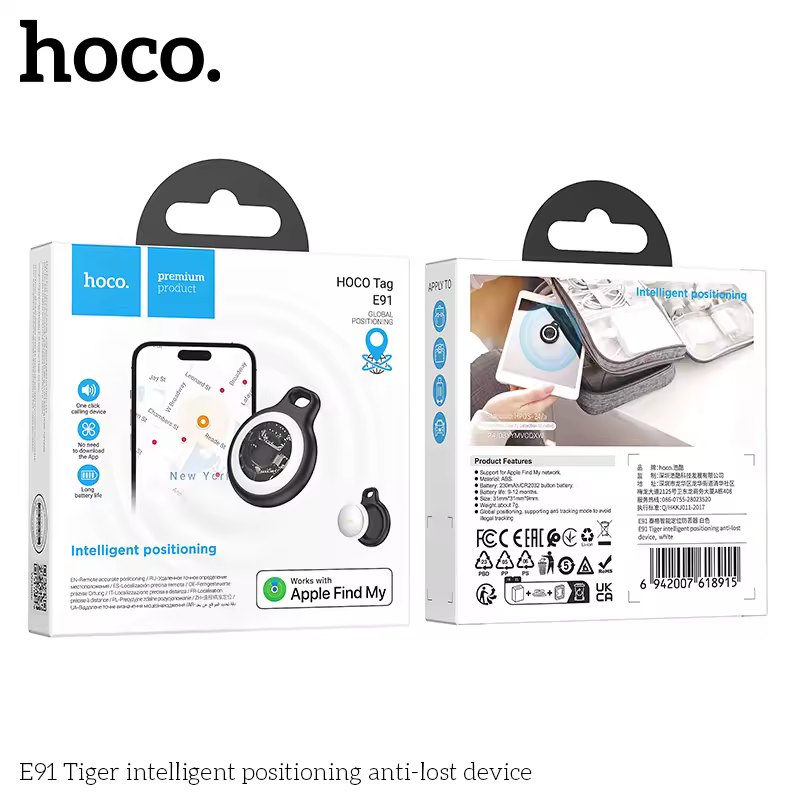 HOCO E91 Smart Airtag GPS Positioning Pet Anti-Lost Device with case For iphone find my Keychain Kids Trackers Finder Locator - Image 2