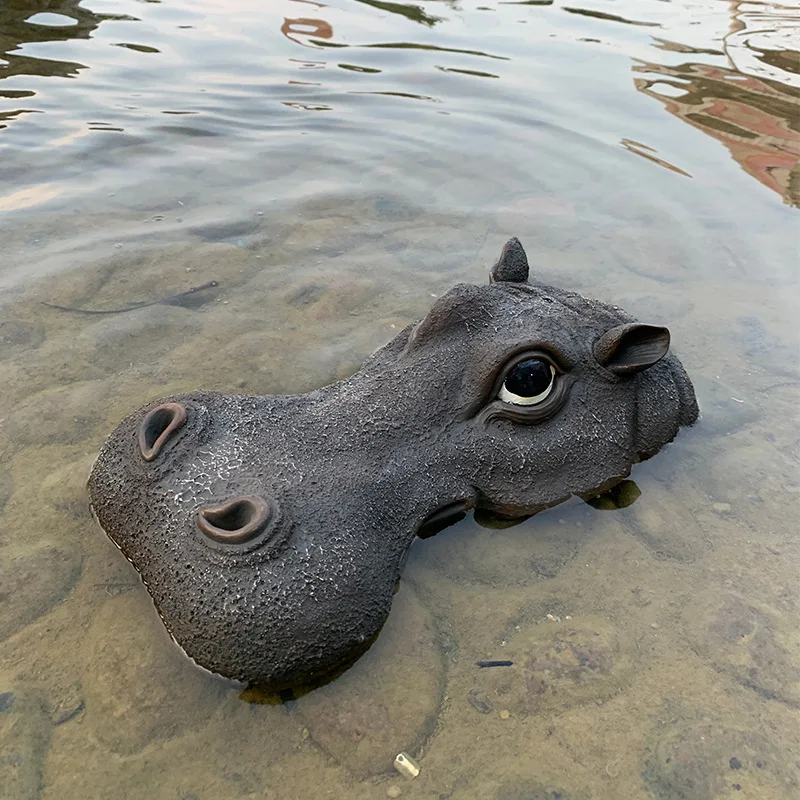 カバの頭フローティング池の装飾サメの背中シミュレーション装飾品卸売在庫あり