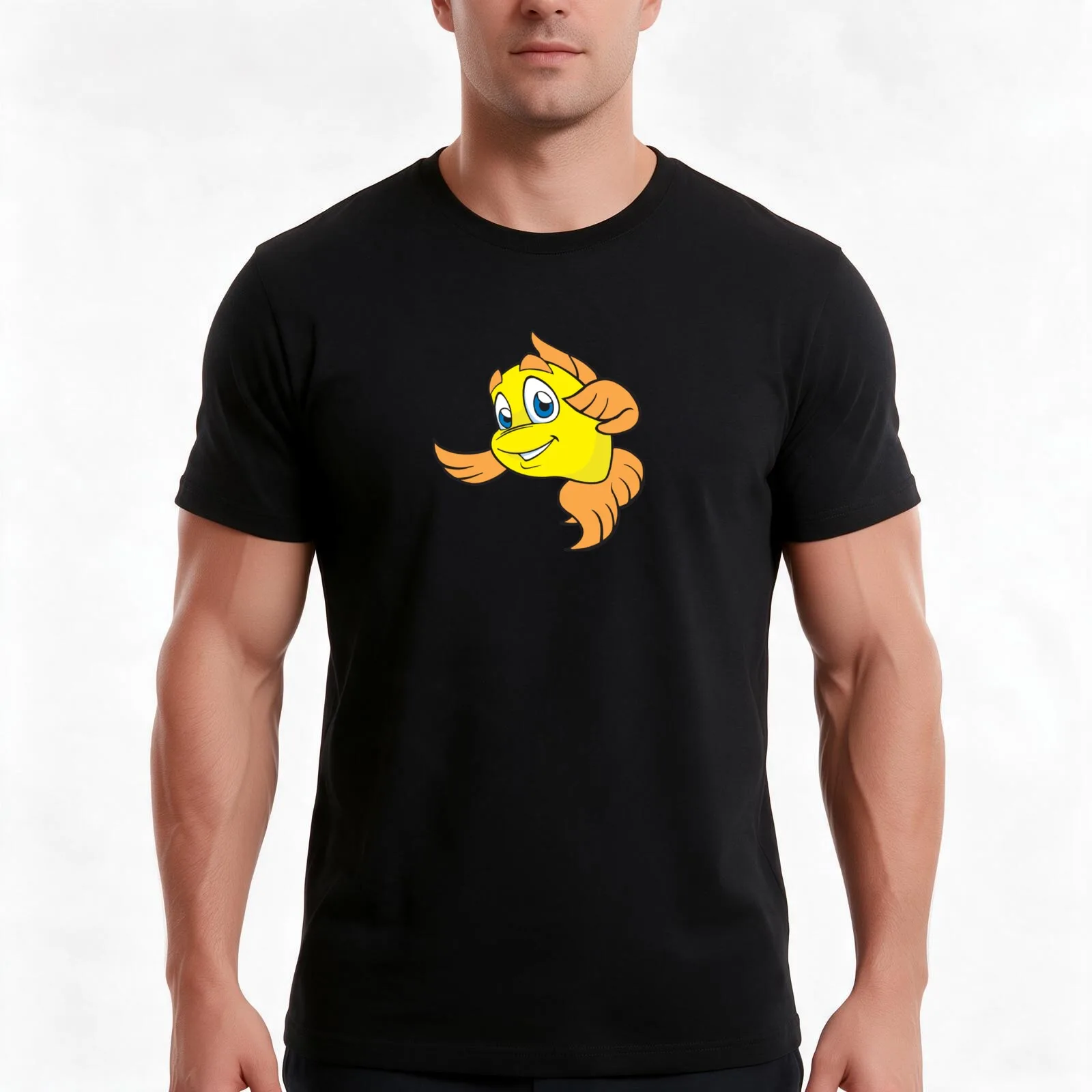 Freddi Fish (Humongous Entertainment Game) T-Shirt Summer Casual Cotton Tee Oversized Streetwear Tops Vintage Graphic Print