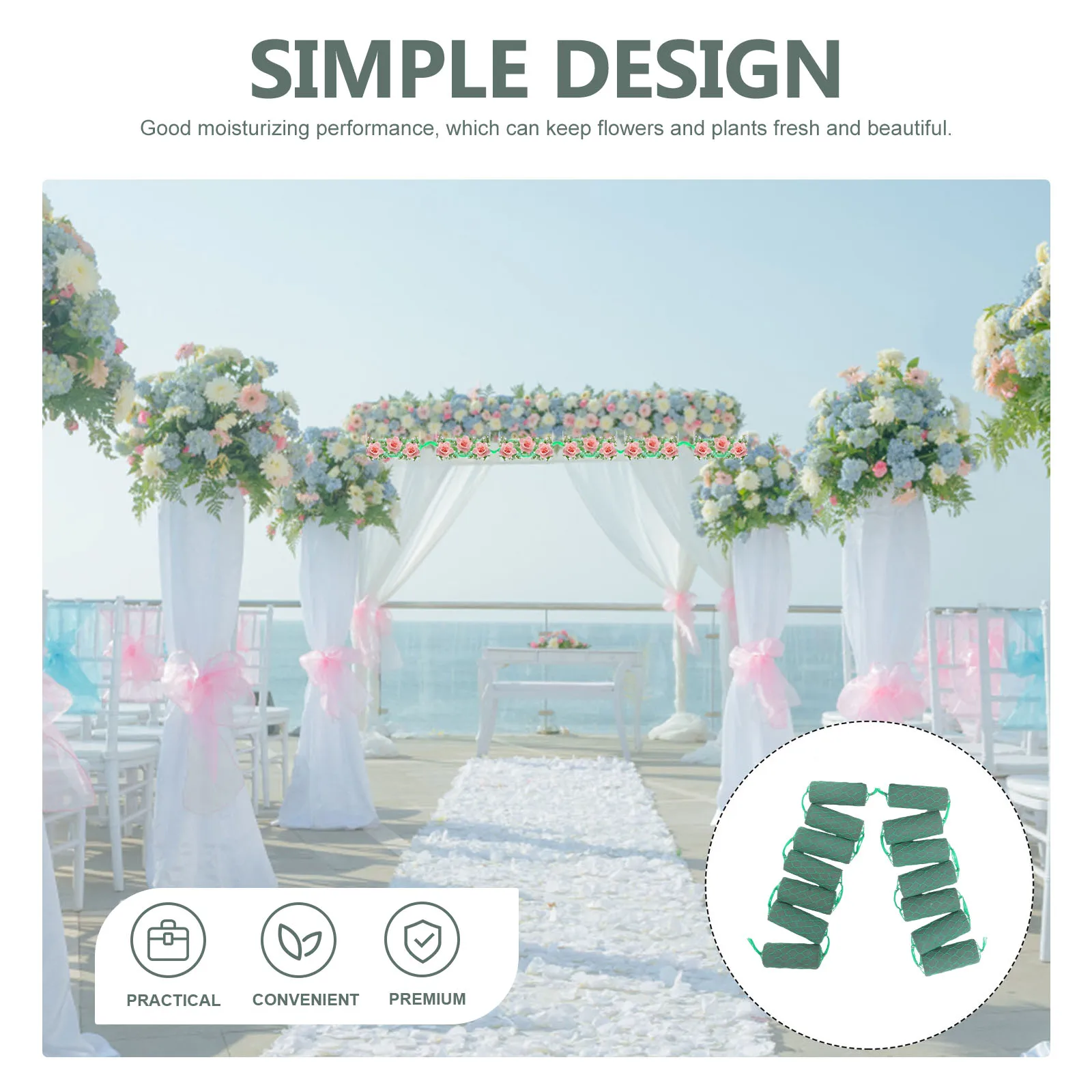 

Shaped Sausage Floral Foam Blocks Wedding Supplies Flower Arrangement Tools Garland Decorations Premium Structure Easy Use Wide