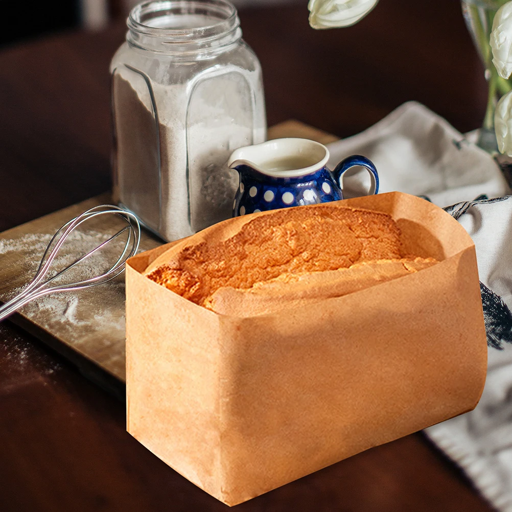 

50 Pcs Loaf Toast Bread Baking Paper Pan Liners High Temp Parchment Paper Nonstick Disposable Kitchen Supplies