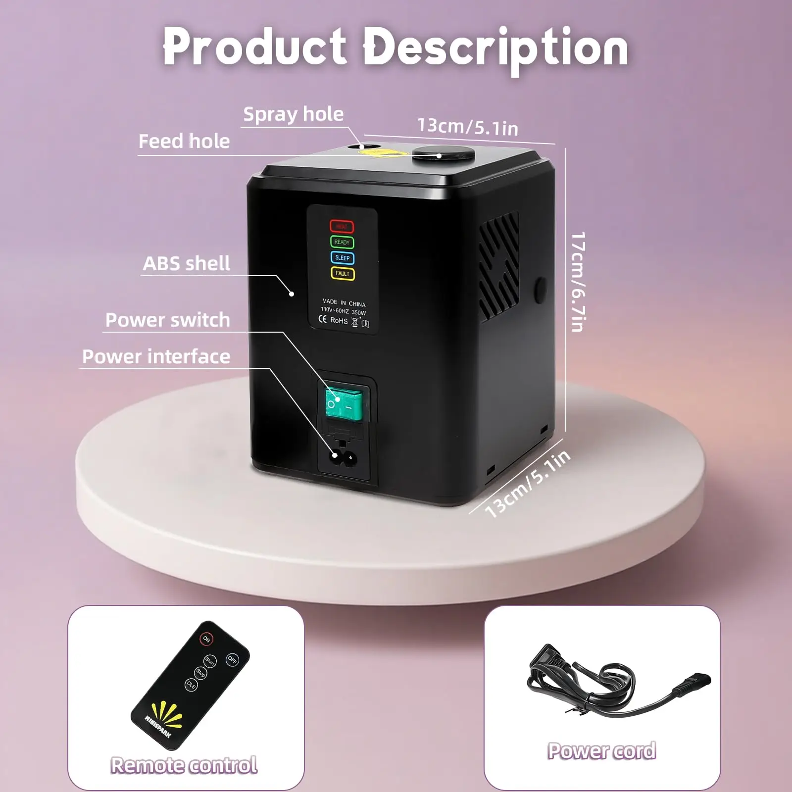 Mini Cold Spark Machine 350W Remote Spraying Cold Flame Fountain Machine Stage Equipment DMX Control  DJ Disco Wedding Party