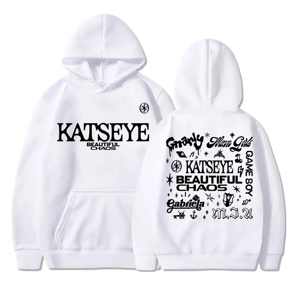 Kpop Katseye Beautiful Chaos Album Tour Hoodies Fashion Retro Harajuku Men Women Sportwear Fleece Oversized Tracksuit Streetwear