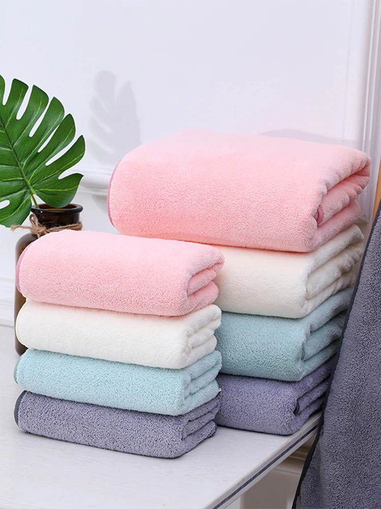 3pcs XieYueSanXing Coral velvet three-piece soft skin-friendly absorbent 2 Towels 1 bath towel set for home use