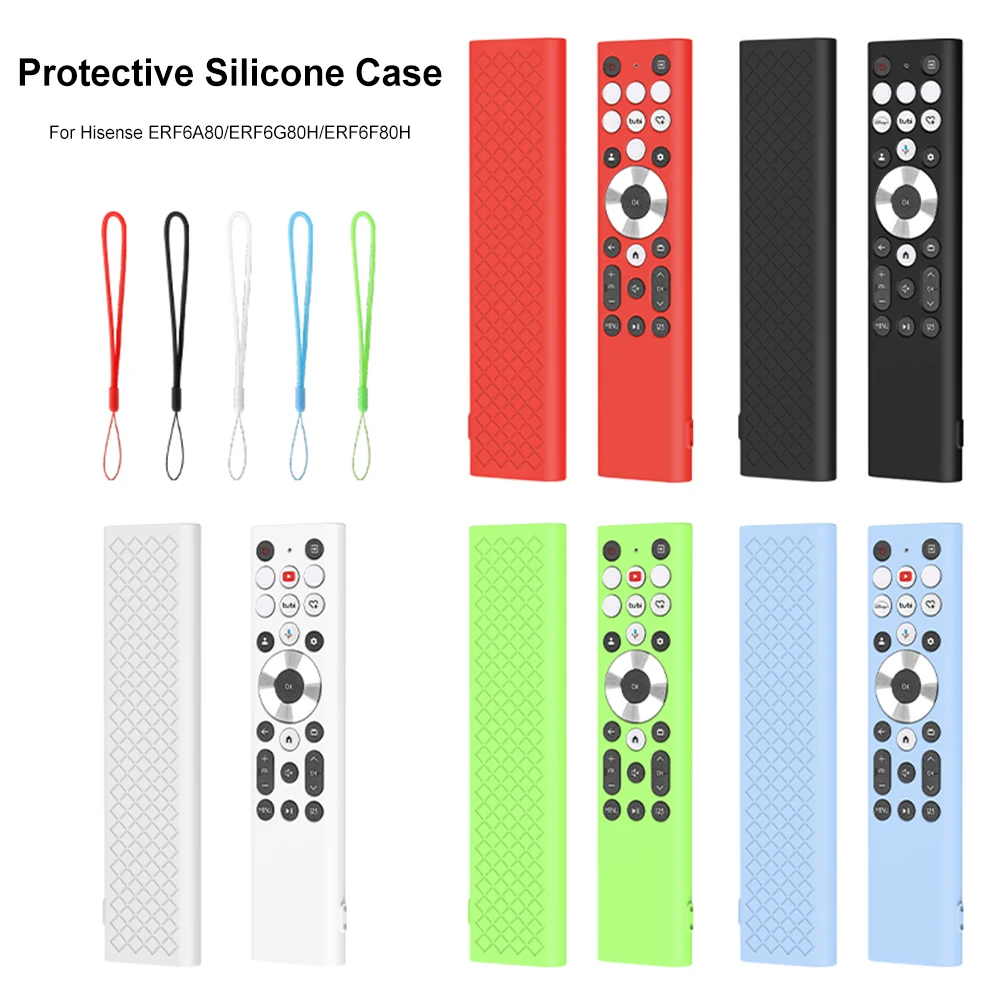 Silicone Protective Case for Hisense ERF6A80 ERF6G80H ERF6F80H TV Remote Controller Cover Shockproof Remote Protector Sleeve