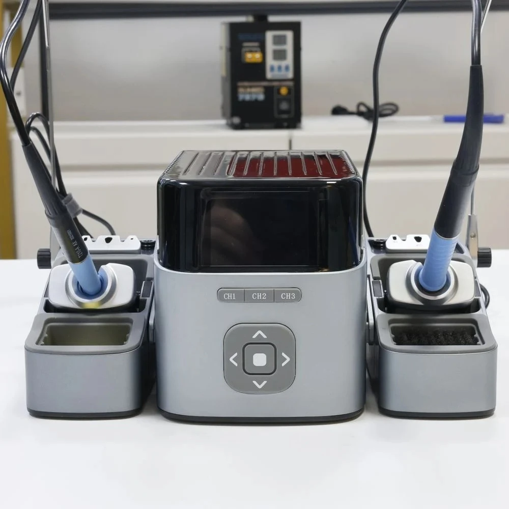 T420D Soldering Dual-Station Smart Temperature Control with C245 C210 Handle Soldering Iron Tips Repair Tool