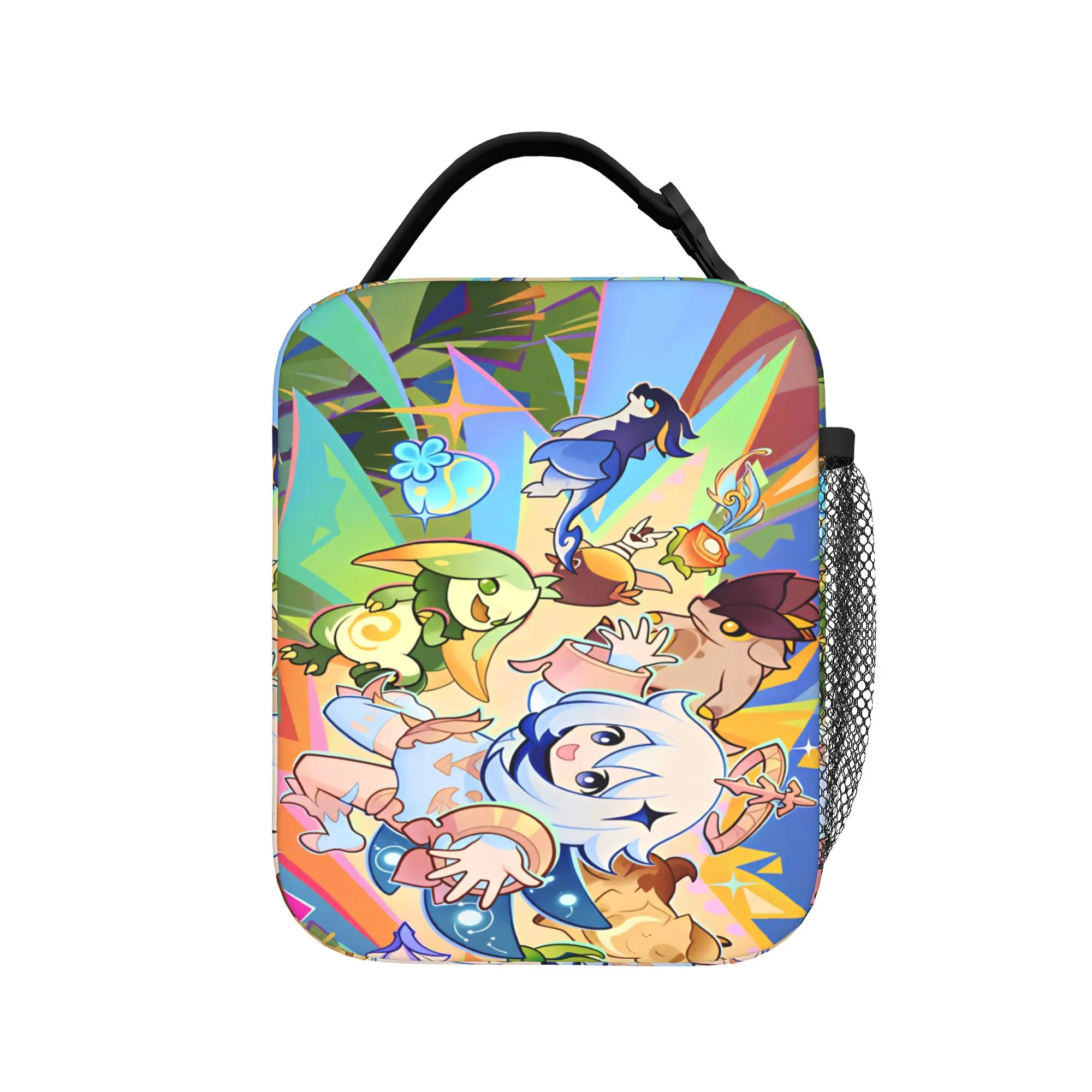 Genshin Impact Lunch Bag Game Character Casual Lunch Box School Portable Thermal Tote Handbags For Girls Waterproof Cooler Bag