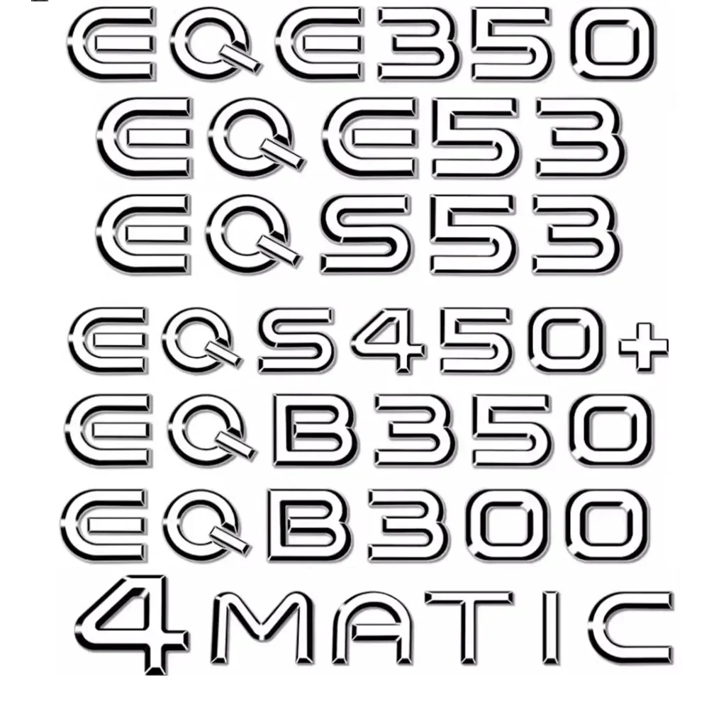 

Chrome for Mercedes Benz V295 Electric Motor EQE43 EQE53 EQE250 EQE260 EQE300 EQE350 EQE400 EQE450 EQE250+ EQE350+ 4MATIC Emblem