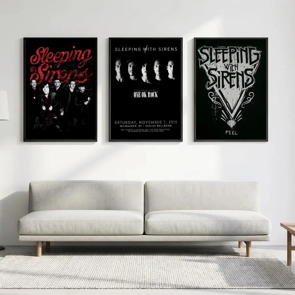 Band Sleeping With Sirens Poster HD Art Waterproof Sticky Wall Home Decoration Aesthetic