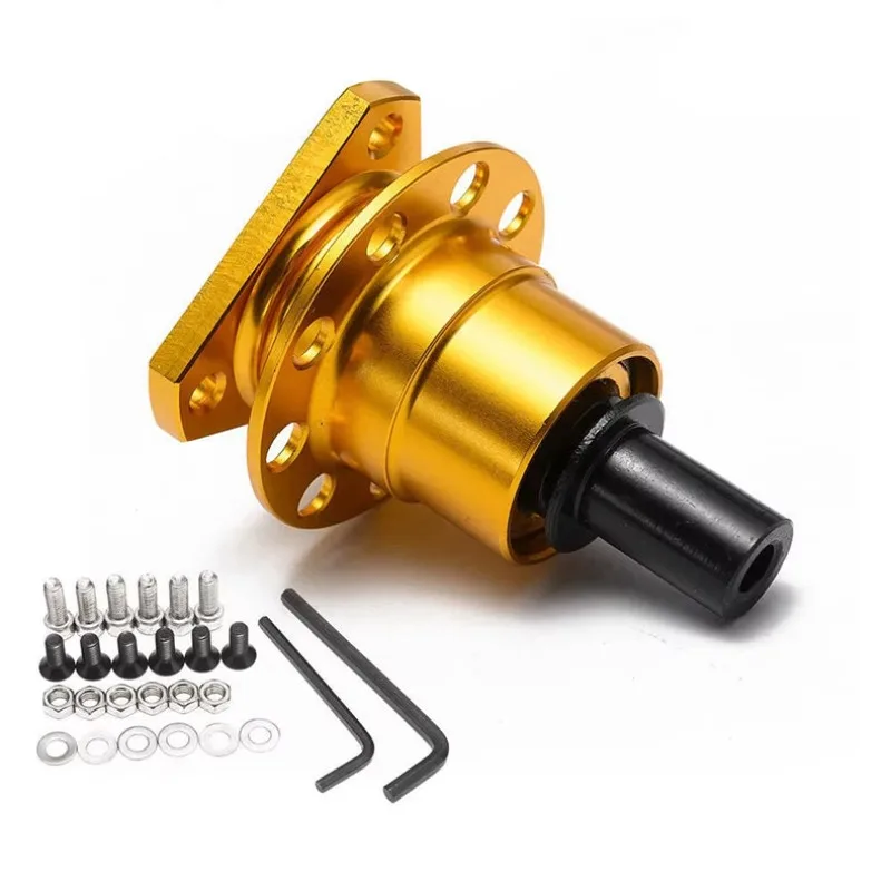 For Modified Racing Car Off-road Vehicle Steering Wheel Base Quick Release Card Slot Type 3 Bolt Aluminum Alloy Adapter