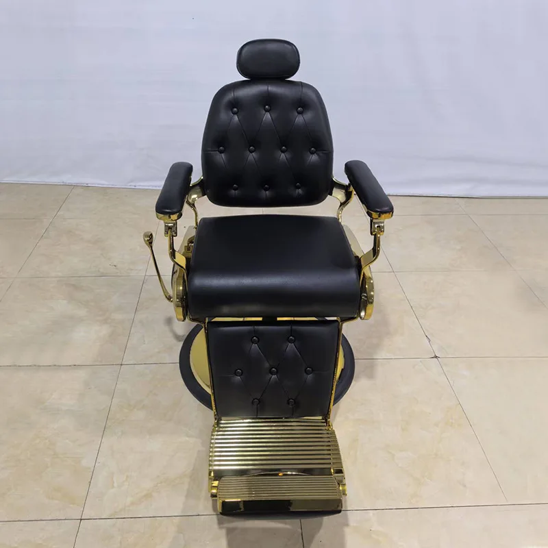 Oil head chair, salon-specific, reclining, large chair for men, barber chair for hairdressing, perms, and coloring, retro stylin