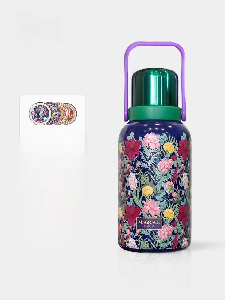 

Large Capaci Handheld Thermal Cup for Women 36 Stainl Steel Tea Brewing Mug MAACE French Sle Water Bottle