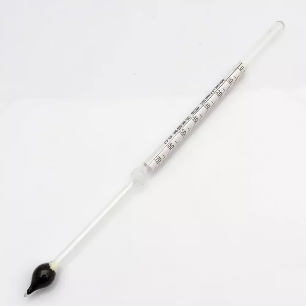 2PCS/lot glass Densitometers chemical laboratory glass liquid hydrometer densimeter Density Meter 1.0-0.1kg/m3, 1.1-1.2kg/m3