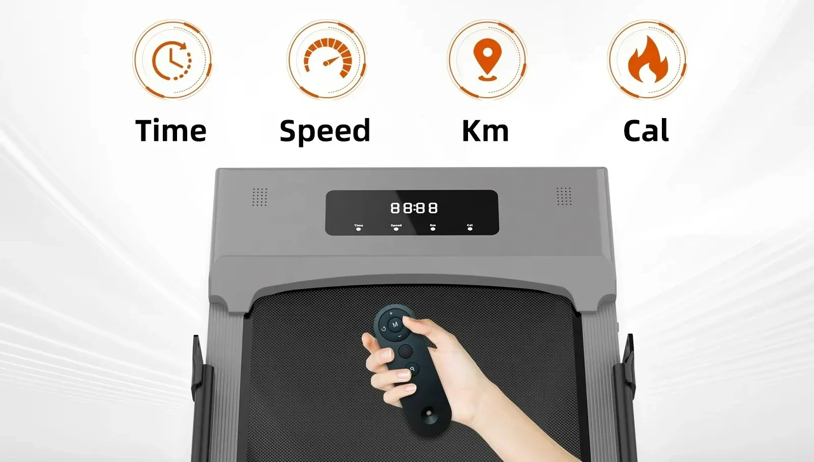 

Foldable Under Desk Walking Pad Pro Treadmill Curved Design Portable Machine With Remote Control For Home Fitness Useful