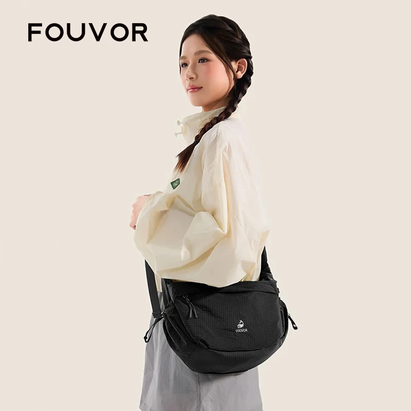 

Женская сумка через плечо Fouvor, большая вместительная повседневная сумка из холщовой ткани, модная легкая сумка через плечо 2026 года, модель 3059-09