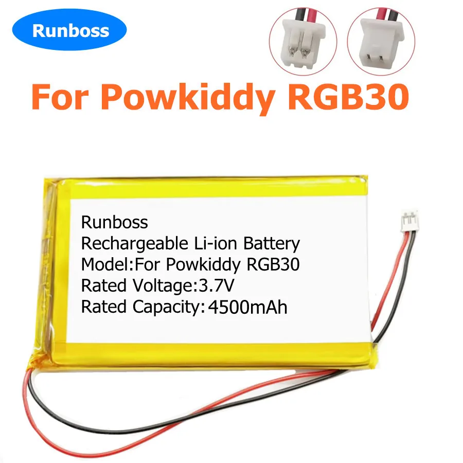 New 3.7V 4500mAh 1.25mm 2pin plug Li-Ploymer Battery For Powkiddy RGB30 Open Source Handheld Game Console Replacement Batteries