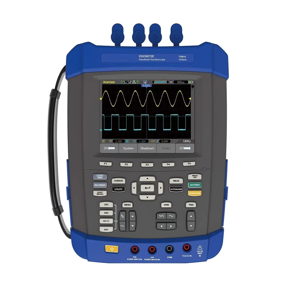 Hantek Portable Digital Oscilloscope 6-in-1 1GSa/s 12-Bit Handheld Recorder Multimeter Spectrum Analyzer Signal Generator