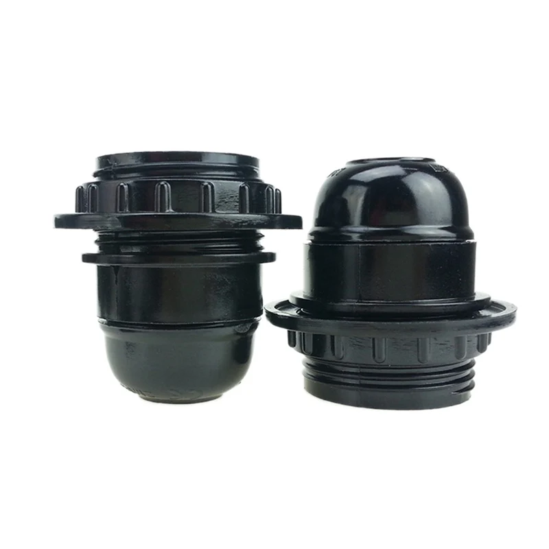 1pc Black Period Style Screw E27 Light Bulb Lamp Holder Pendant Socket