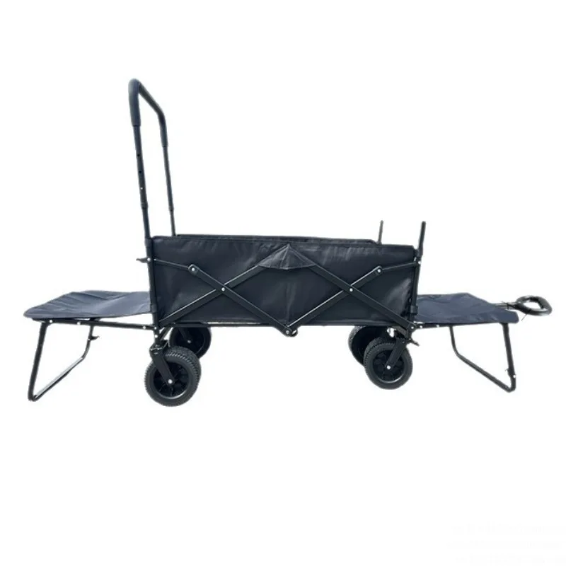 Camper Folding Gathering Double Drive Camper Outdoor Large Camping Hand Pull Portable Camping Cart