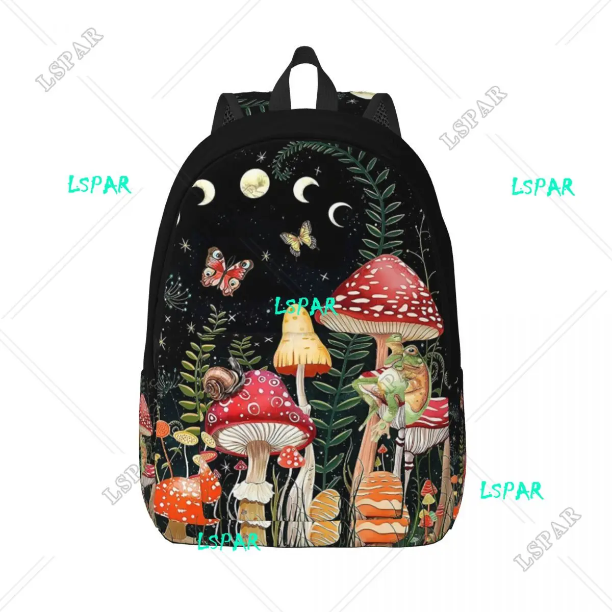 Mushroom Printing Backpack Boy Girl Frog Animal Gifts Soft Backpacks Polyester Casual High School Bags Trekking Design Rucksack