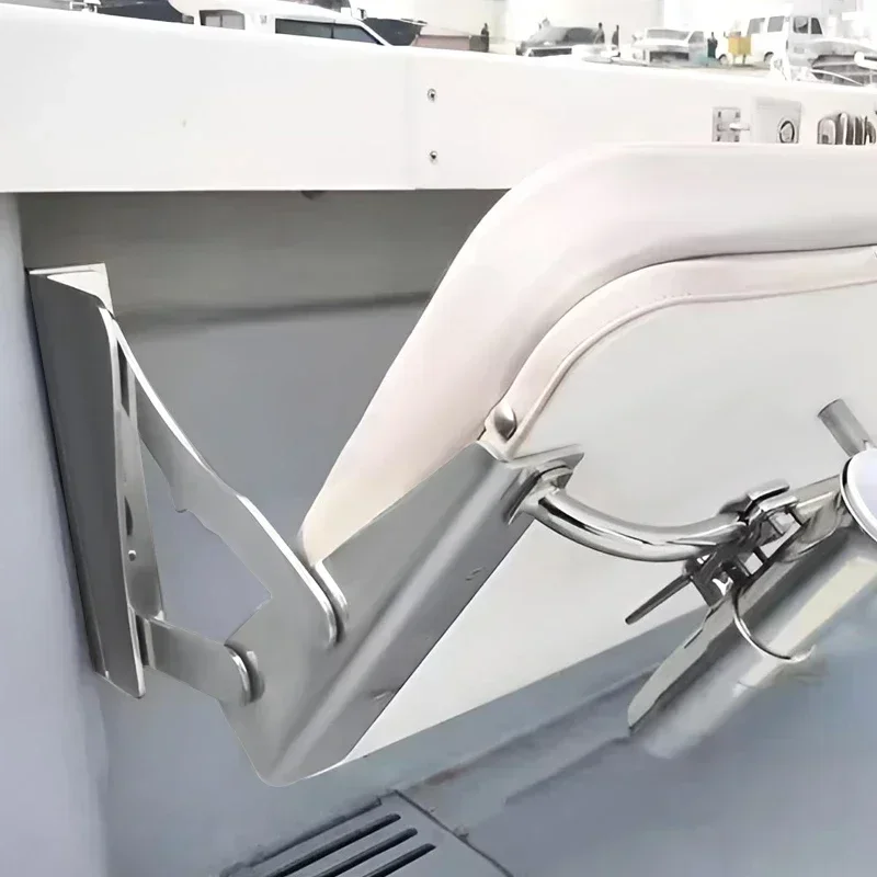 Heavy Duty Yacht Seating Fold Down Seat Hinge Made of The Stainless Steel for The Wall Mount Double Seat