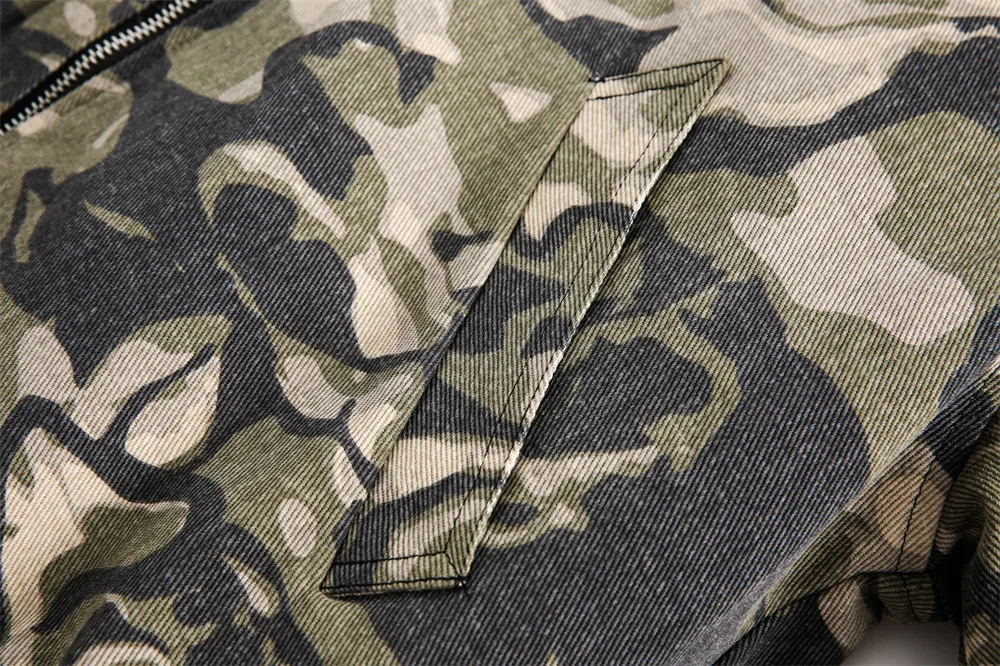 Herren Camo Blumenmuster Kunstfell Kapuzen-Bomberjacke Winter Dicke Fleece-Gefütterte Kurze Gefütterte Jacke Lose Y2K Streetwear Männliche Freizeit-Oberbekleidung – Detail 8