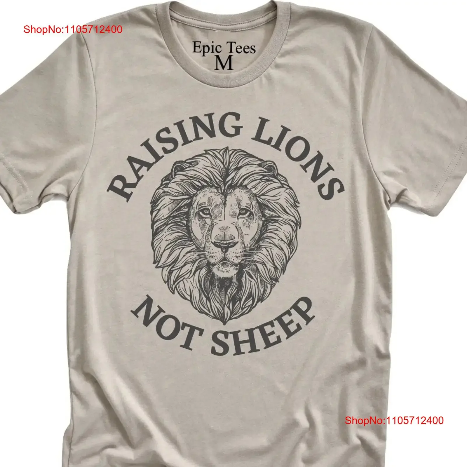 Raising Lions Not Sheep T Shirt Patriot Truth Seeker Political For Mom dad lion vintage Washed Stylish Versatile homme
