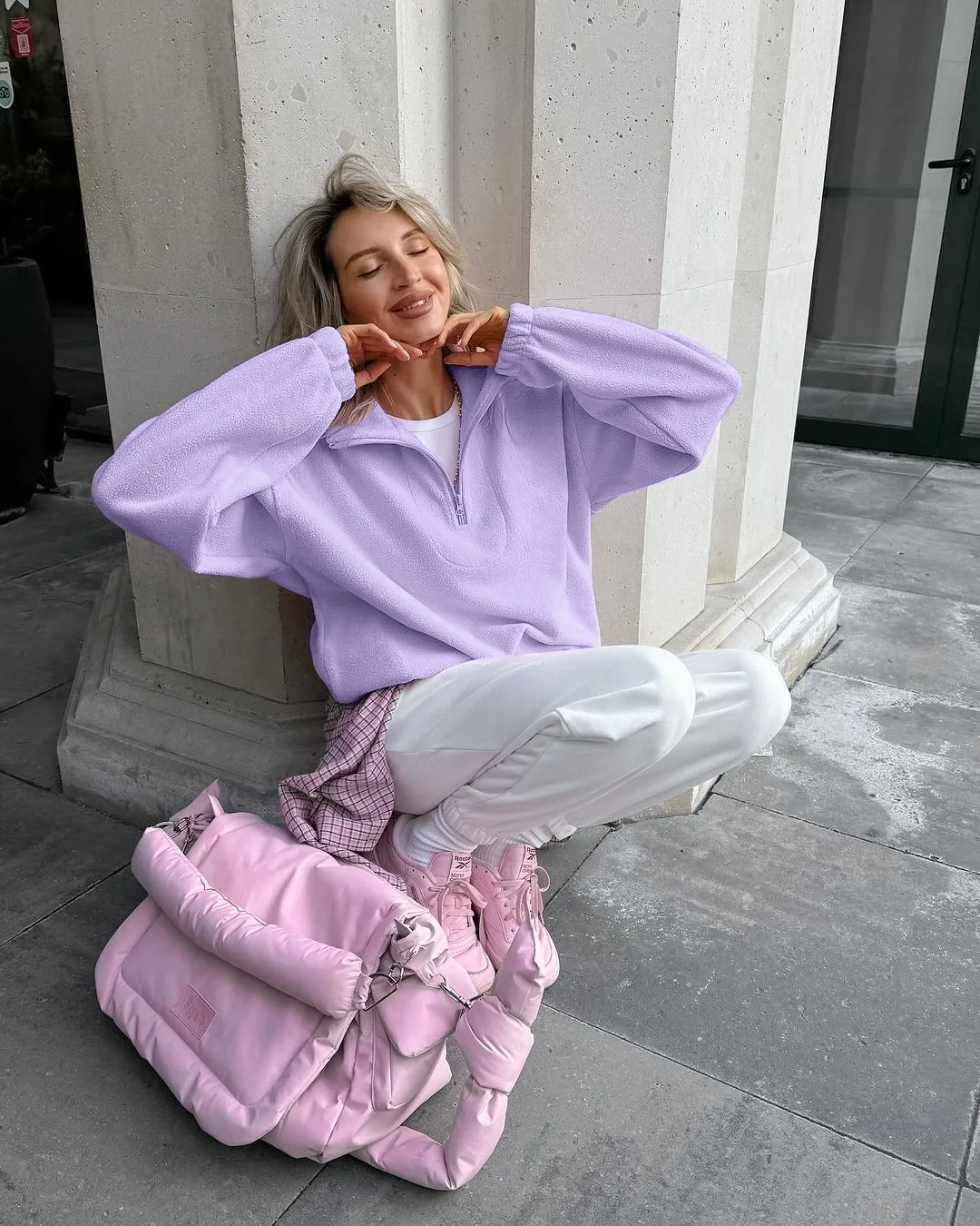 Loose Fit Pullover Hoodie Mid Long Length Commuter Style with Regular Sleeve Long Sleeve Notched Lapel Zipper Women Sweatshirt