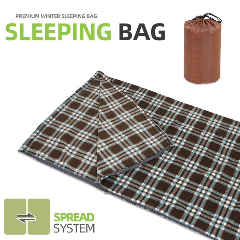 Outdoor fleece sleeping bag camping trip liner air conditioner is separated by camping lunch break blanket dirty sleeping bag