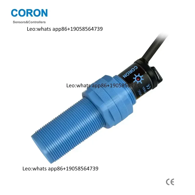 CORON CCJ-A18-8APB M18 Flush Non-Flush PNP Normally Closed Capacitive Proximity Sensor with Plastic Housing Lead Wire