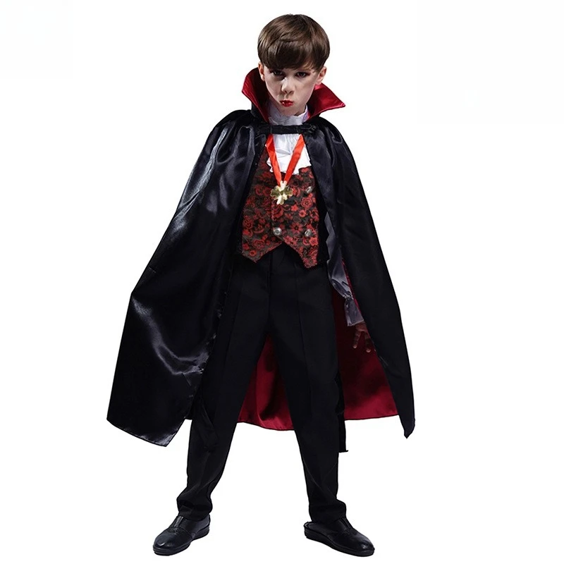 Halloween Children's Male Vampire Costume Little Boy Boy Vampire Role Play Stage Performance Costume Play Costume