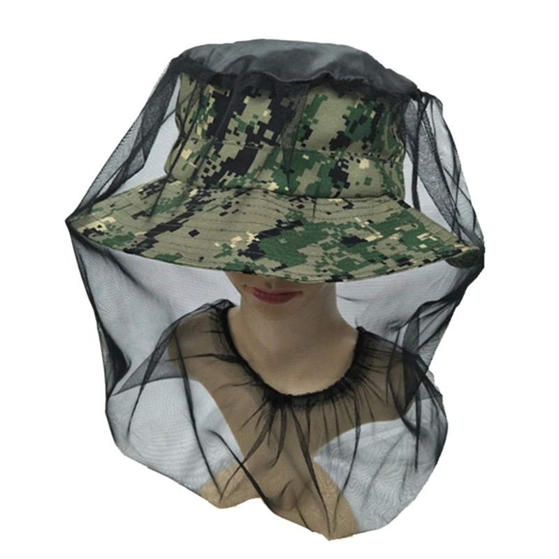 Insect Head Net Face Mesh, Head Protection Net Hat, Outdoor Hiking, Camping, Climbing, Fly Preventing