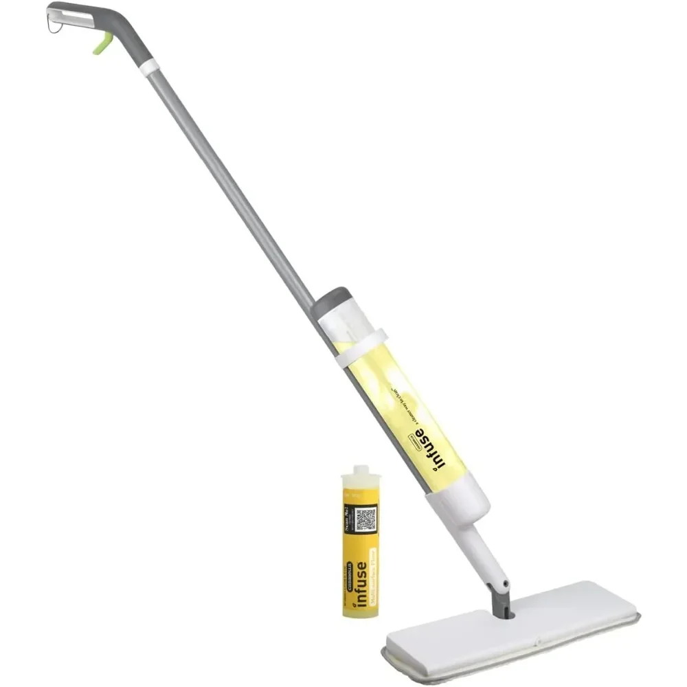 

s%a Infuse Multi-Surface Floor Spray Mop Cleaning Kit with Cleaning Concentrate Refill, White