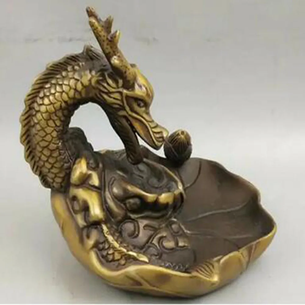 

Chinese Bronze Backflow Incense Dragon Statue