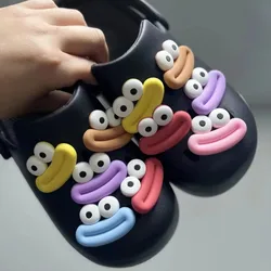 1pcs Colorful Cartoon Cute Sausage Mouth Rubber DIY Charm Shoe Accessories Boys and Girls Detachable Fashion Shoe Buckle