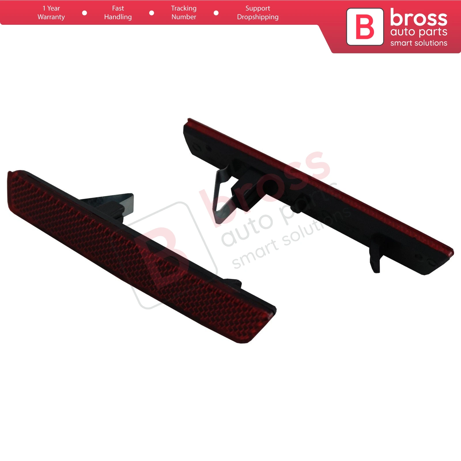 

BSP964 Rear Bumper Reflector Left Right 51810677, 51810678 for Fiat Doblo MK2 Opel Combo D Made in Turkey Fast Handling