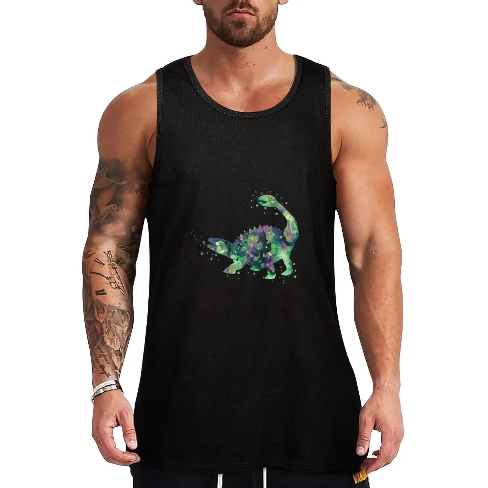 New Ankylosaurus, watercolor Ankylosaurus, dinosaur Tank Top cotton t-shirts man new in tops & t-shirt