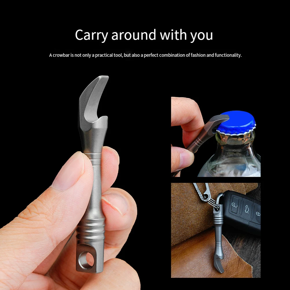 Lightweight Alloy Pry Bar for For daily Use Bottle Opening Box Opening Nail Pulling and Lid Lifting EDC Compatible Compact Size