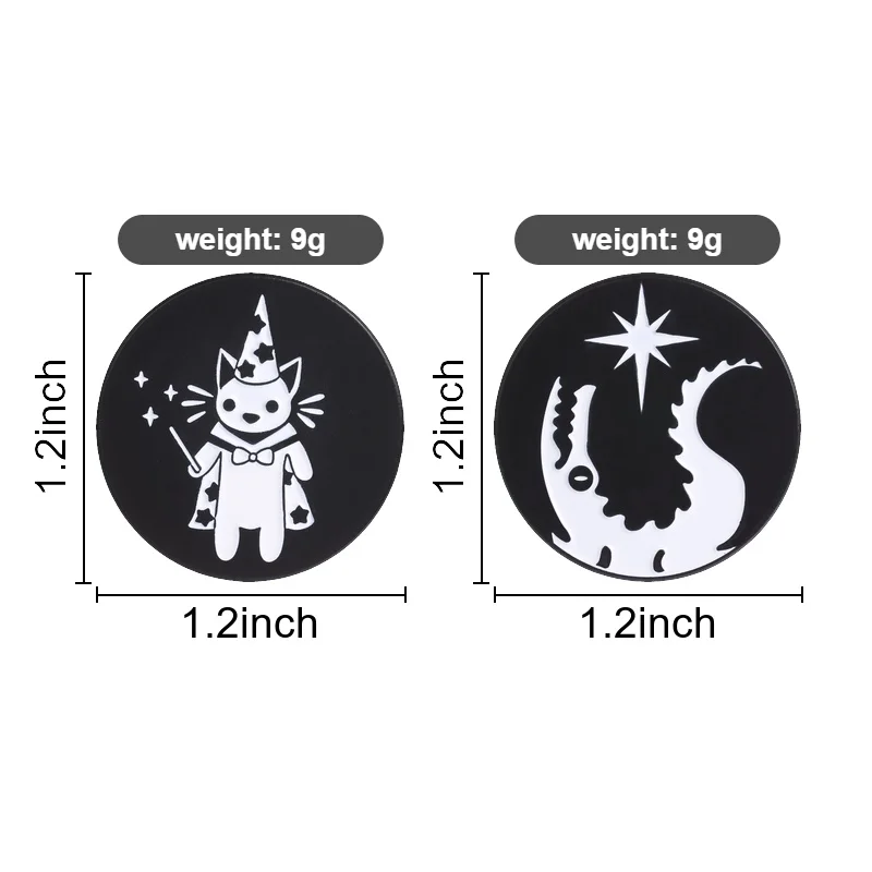 2er-Set Cartoon-Tier-Kollektion Emaille-Pins: Comic-Hund, Katze, Hase, Frettchen, Frosch, Fee, Mexikanische Fiesta, Gans Brosche Schmuck-Abzeichen – Detail 13
